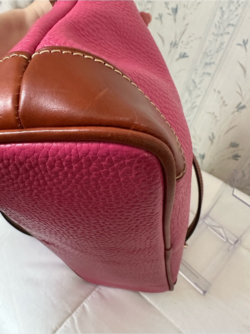 Dooney & Bourke Hot Pink Leather Crossbody - Picture 12 of 16
